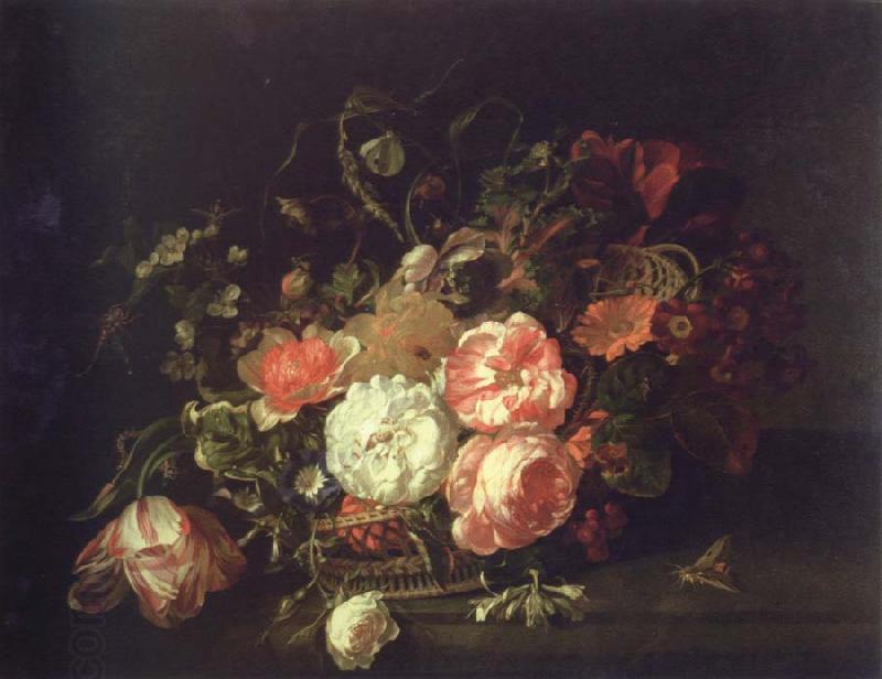 Rachel Ruysch flowers and lnsects China oil painting art